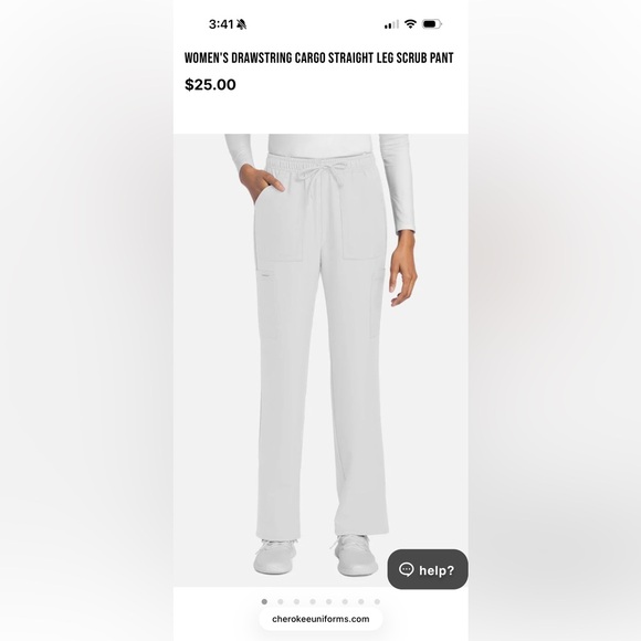 White Cherokee Scrub Set - Picture 5 of 6